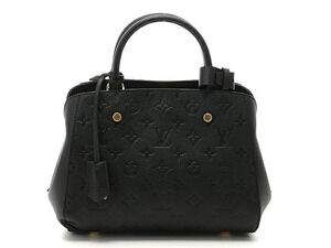 LOUIS VUITTON Montaigne Handbag Monogram Empreinte Noir Black